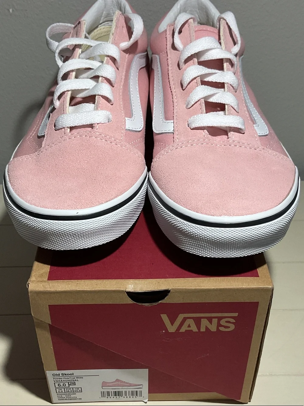 Vans Old Skool Pink and White Suede Sneakers
